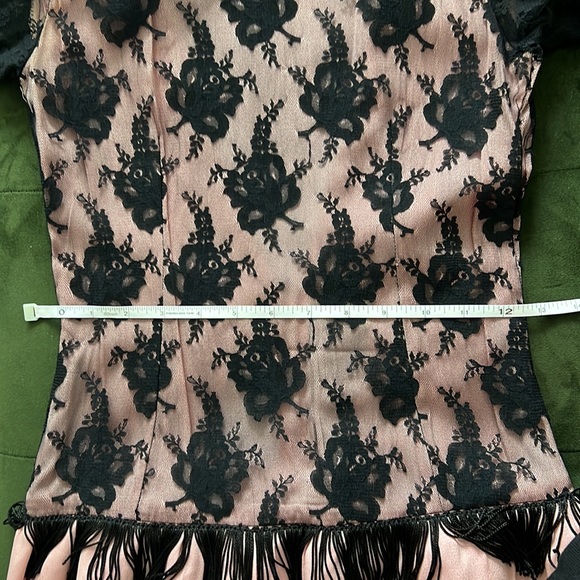 VINTAGE MIDI DRESS BLACK & PINK - Picture 10 of 12